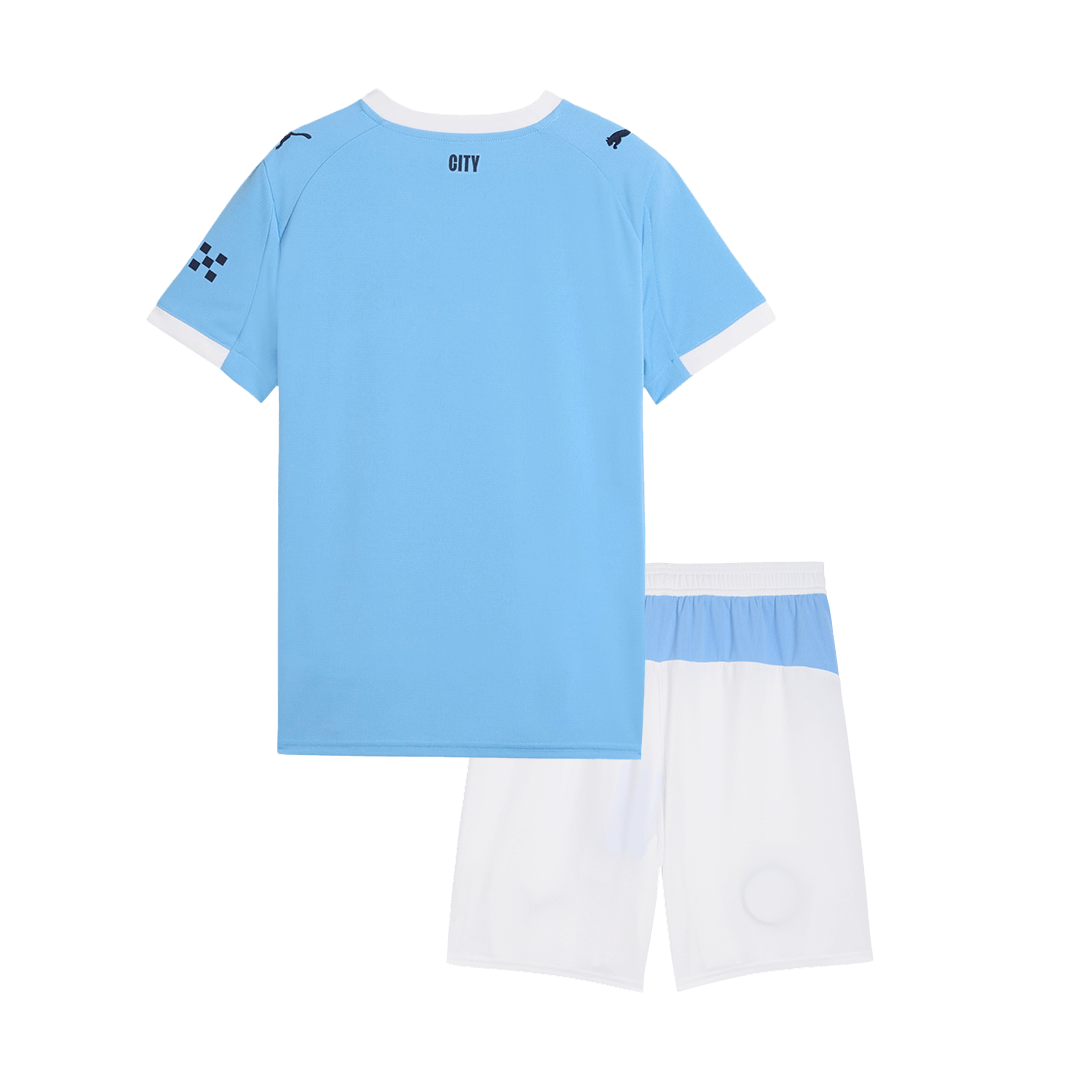 Kid's Manchester City 2025/26 Home Soccer Jersey Kit