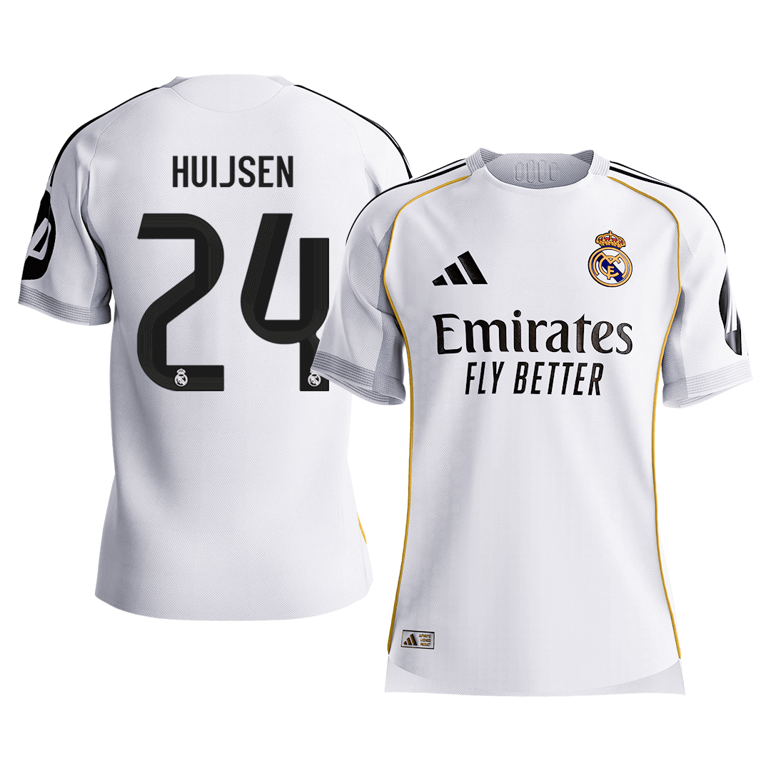 HUIJSEN #24 Men's Real Madrid 2025/26 Player Version Home Soccer Jersey - Slim Fit [PREMIUM]