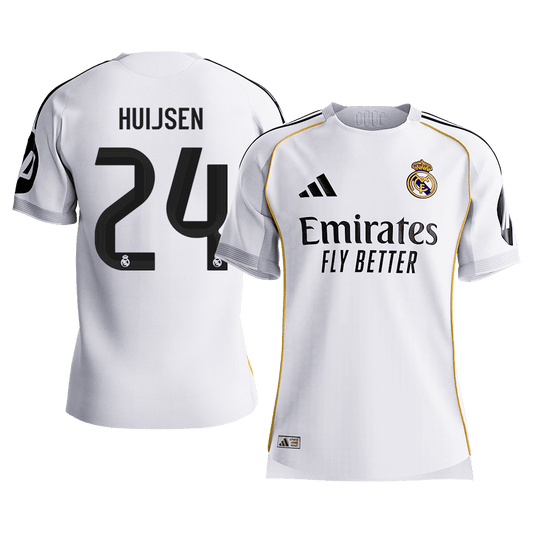 HUIJSEN #24 Men's Real Madrid 2025/26 Player Version Home Soccer Jersey - Slim Fit [PREMIUM]