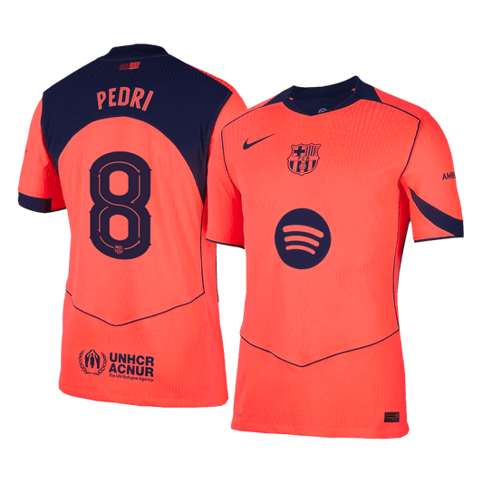 PEDRI #8 Men's Barcelona UCL 2025/26 Player Version Third Away Soccer Jersey - Slim Fit