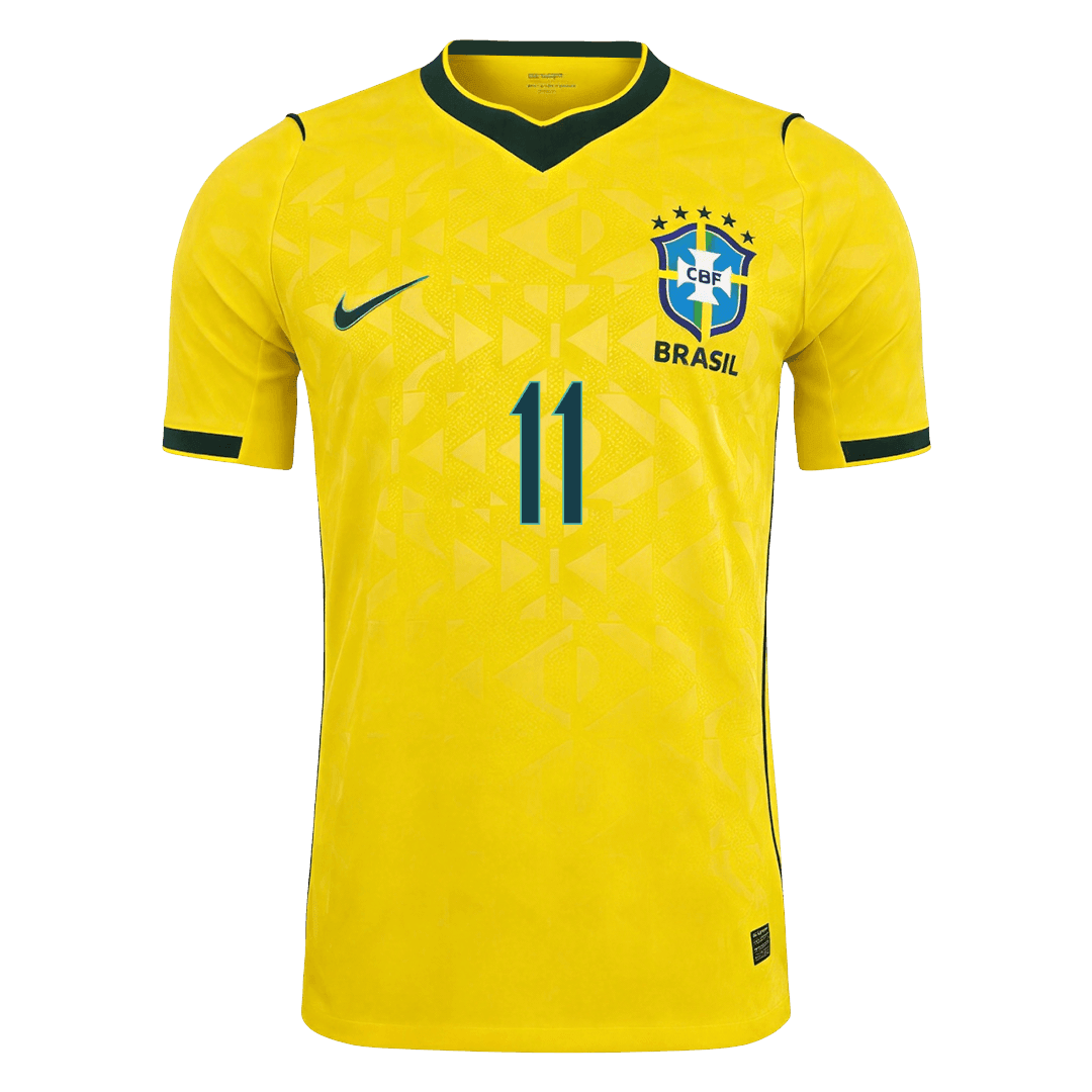 RAPHINHA #11 Men's Brazil World Cup 2026 Player Version Home Soccer Jersey - Slim Fit