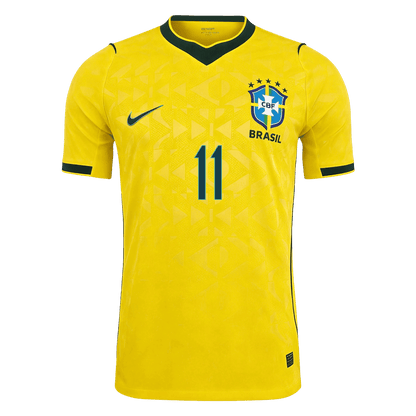 RAPHINHA #11 Men's Brazil World Cup 2026 Player Version Home Soccer Jersey - Slim Fit