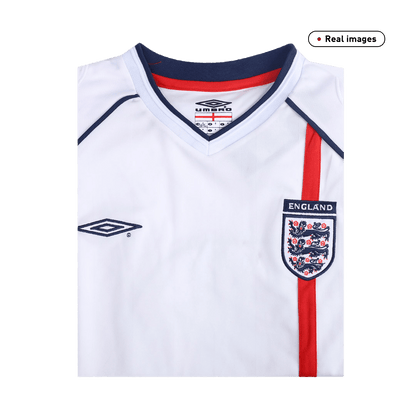 Retro BECKHAM #7 Men's England 2002 Home Soccer Jersey