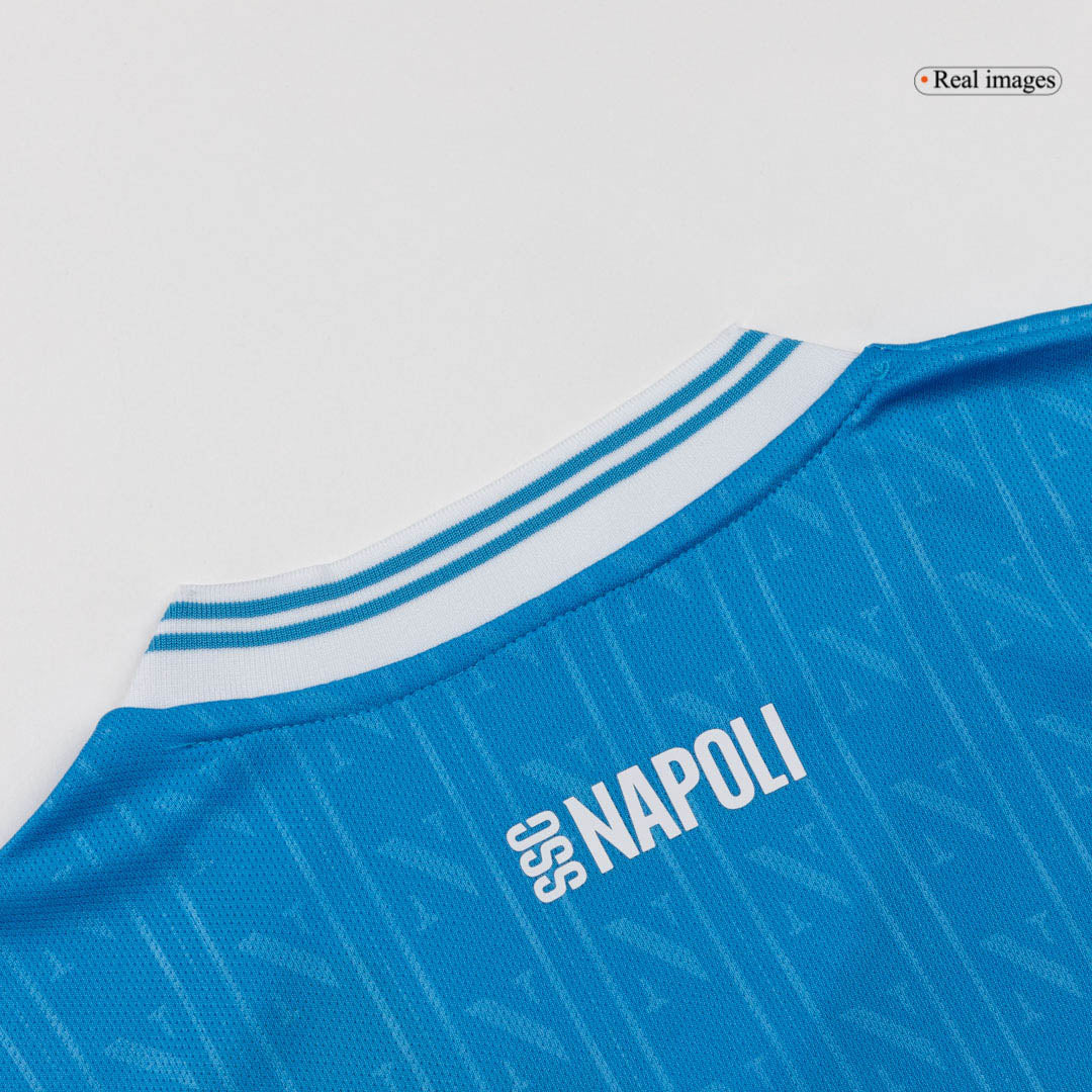 Kid's Napoli 2025/26 Home Soccer Jersey Full Kit