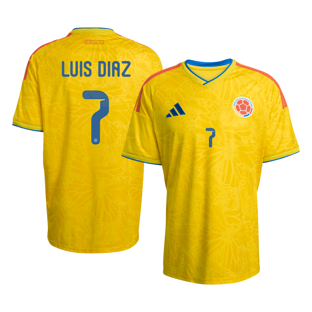LUIS DíAZ #7 Men's Colombia World Cup 2026 Home Soccer Jersey