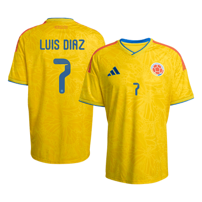 LUIS DíAZ #7 Men's Colombia World Cup 2026 Home Soccer Jersey