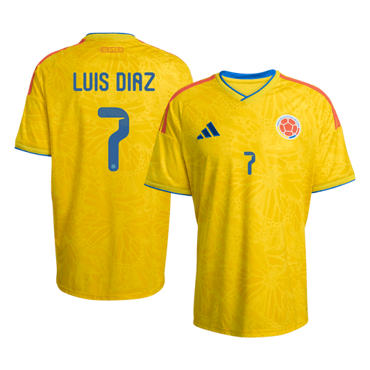 LUIS DíAZ #7 Men's Colombia World Cup 2026 Home Soccer Jersey
