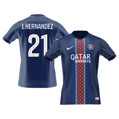 L.HERNANDEZ #21 Men's PSG 2025/26 Home Soccer Jersey [PREMIUM]