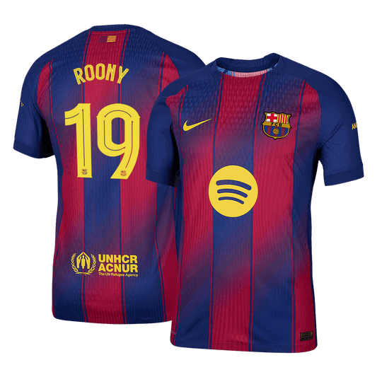 ROONY #19 Men's Barcelona UCL 2025/26 Player Version Home Soccer Jersey - Slim Fit