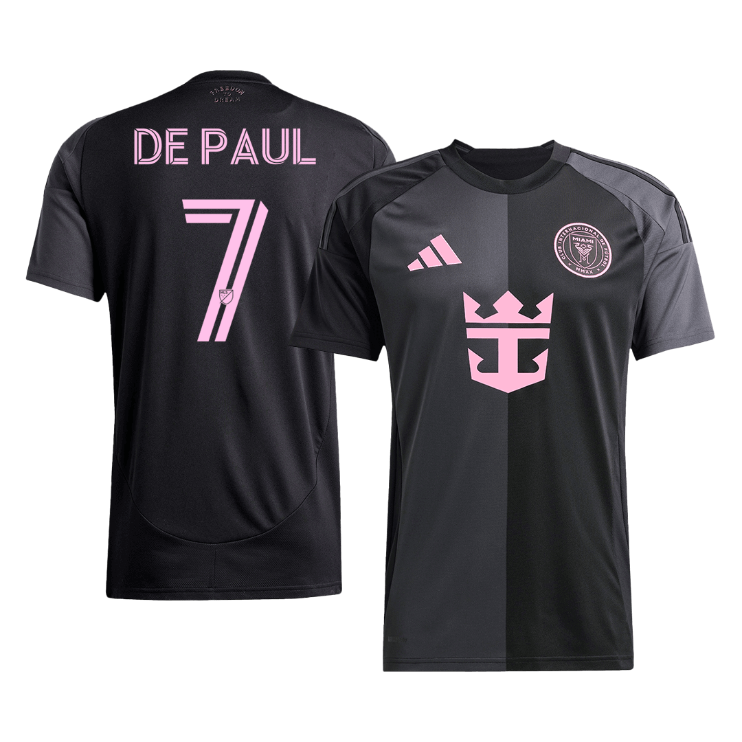 DE PAUL #7 Men's Inter Miami CF 2025 Away Soccer Jersey