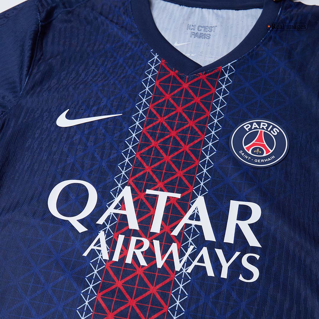 D.DOUÉ #14 Men's PSG 2025/26 Player Version Home Soccer Jersey - Slim Fit