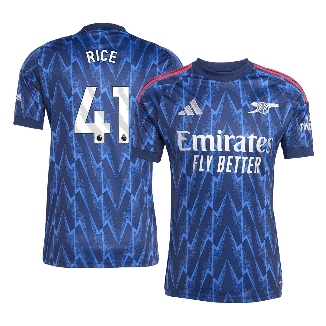 RICE #41 Men's Arsenal 2025/26 Away Soccer Jersey