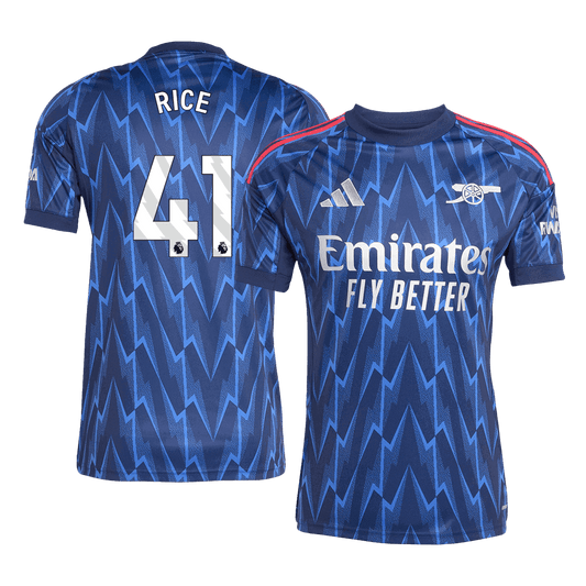 RICE #41 Men's Arsenal 2025/26 Away Soccer Jersey