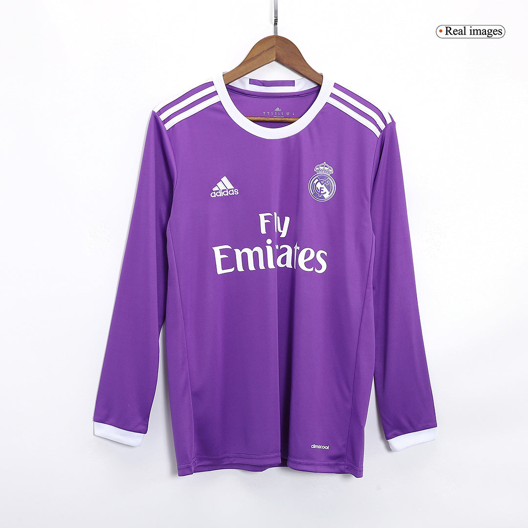 Retro Men's Real Madrid 2016/17 Away Long Sleeve Soccer Jersey