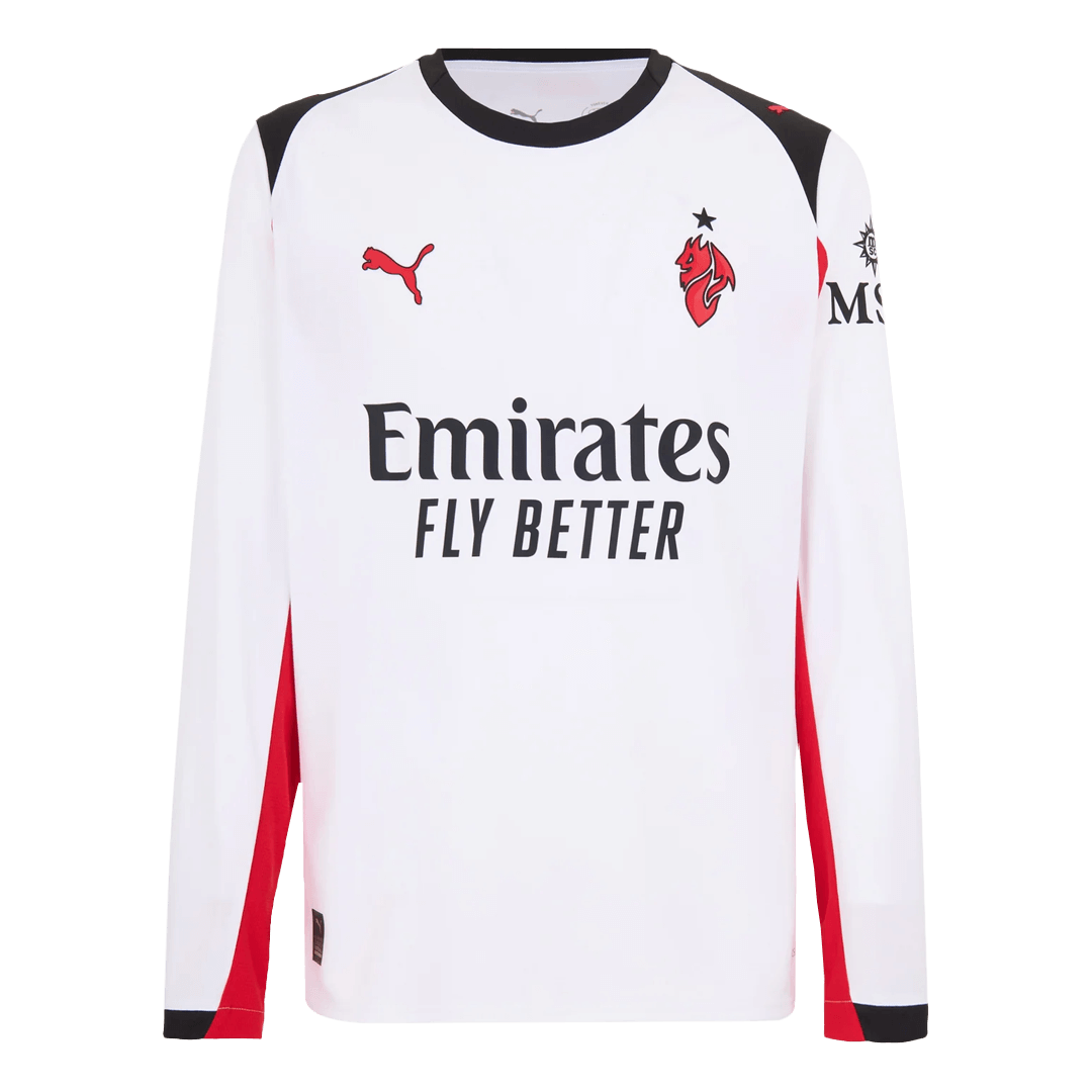 Men's AC Milan 2025/26 Away Long Sleeve Soccer Jersey