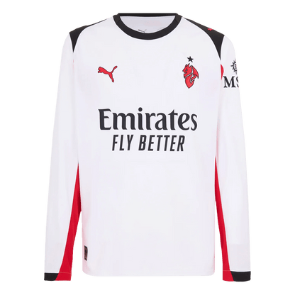 Men's AC Milan 2025/26 Away Long Sleeve Soccer Jersey