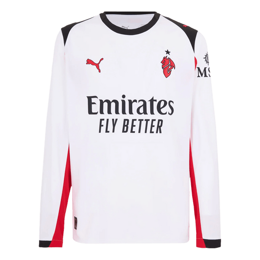 Men's AC Milan 2025/26 Away Long Sleeve Soccer Jersey
