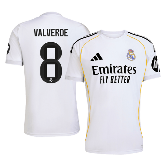 VALVERDE #8 Men's Real Madrid 2025/26 Home Soccer Jersey [PREMIUM]