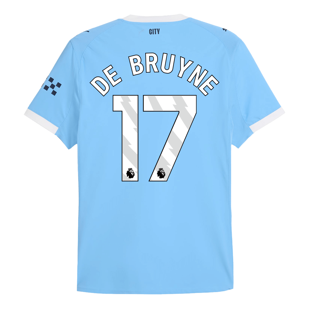 DE BRUYNE #17 Men's Manchester City 2025/26 Player Version Home Soccer Jersey - Slim Fit
