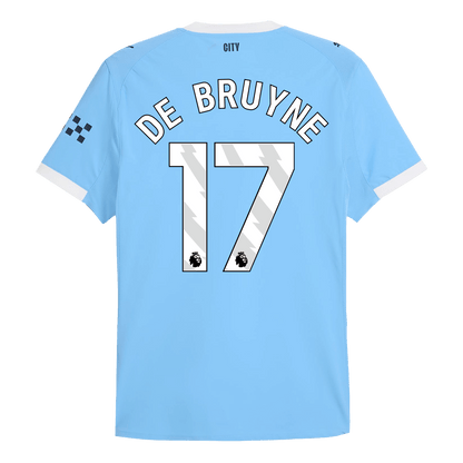 DE BRUYNE #17 Men's Manchester City 2025/26 Player Version Home Soccer Jersey - Slim Fit