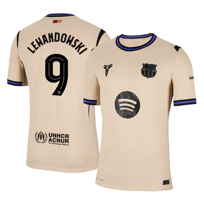 LEWANDOWSKI #9 Men's Barcelona UCL 2025/26 Player Version Away Soccer Jersey - Slim Fit