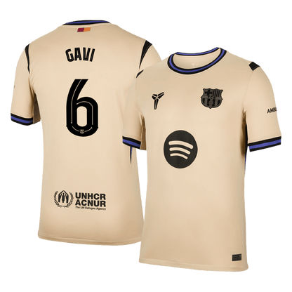 GAVI #6 Men's Barcelona UCL 2025/26 Away Soccer Jersey