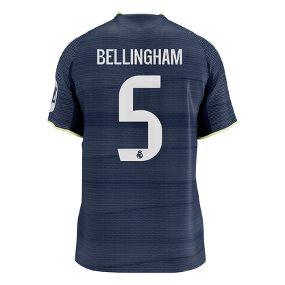 BELLINGHAM #5 Men's Real Madrid 2025/26 Player Version Away Soccer Jersey - Slim Fit [PREMIUM]
