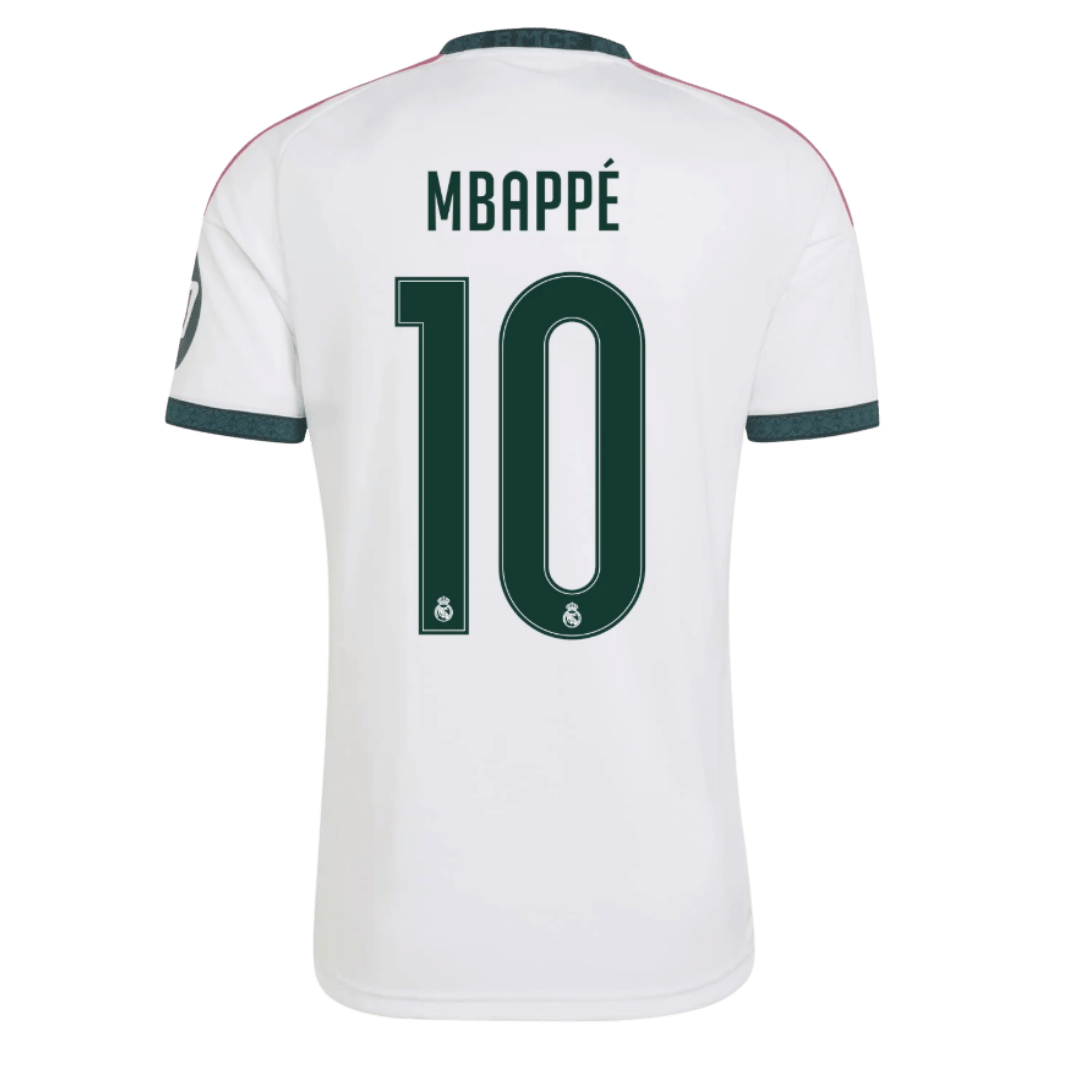 Real Madrid 2026/27 home jersey back with MBAPPÉ name and number 10