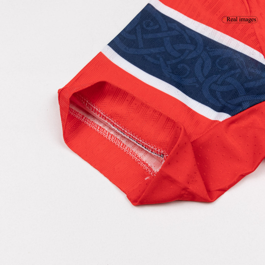 Men's Norway World Cup 2026 Player Version Home Soccer Jersey - Slim Fit