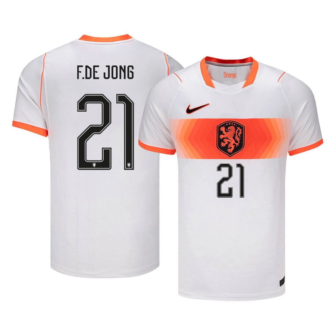 F.DE JONG #21 Men's Netherlands World Cup 2026 Away Soccer Jersey