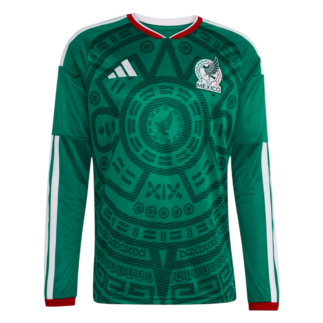 Men's Mexico World Cup 2026 Home Long Sleeve Soccer Jersey