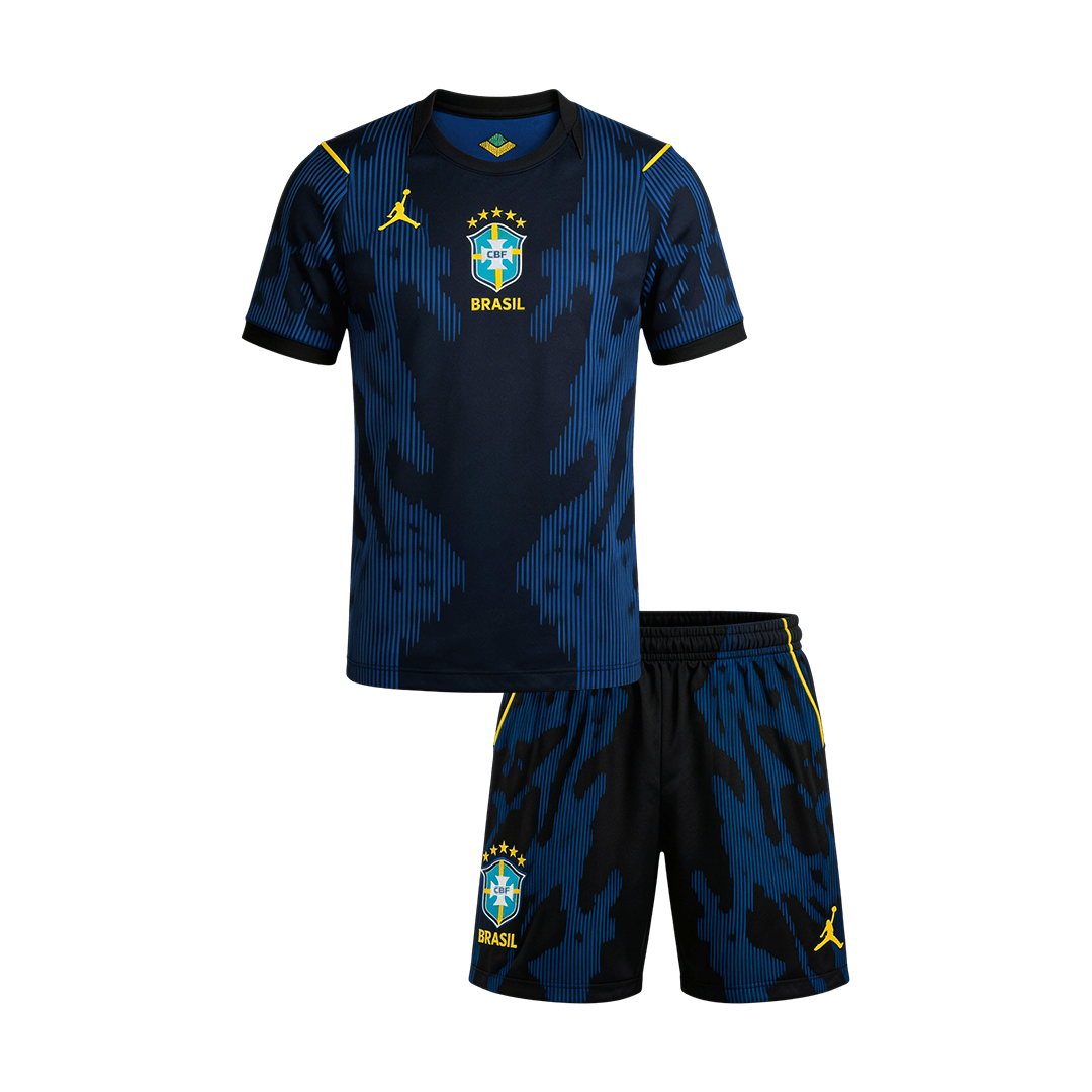 Kid's Brazil World Cup 2026 Away Soccer Jersey Kit