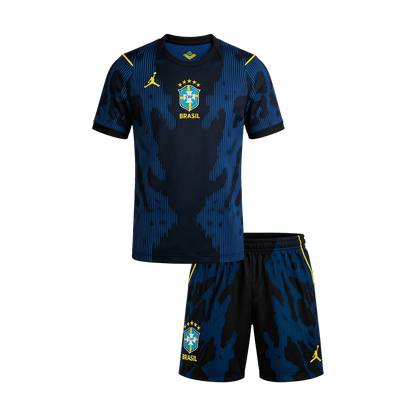 Kid's Brazil World Cup 2026 Away Soccer Jersey Kit