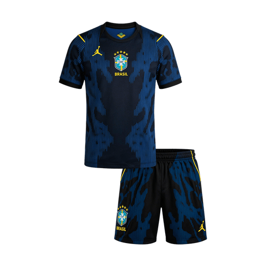 Kid's Brazil World Cup 2026 Away Soccer Jersey Kit