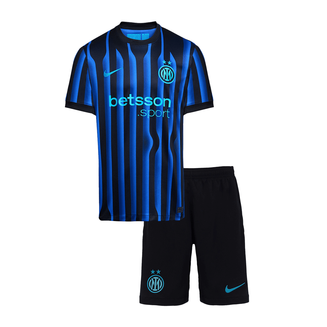 Kid's Inter Milan 2025/26 Home Soccer Jersey Kit