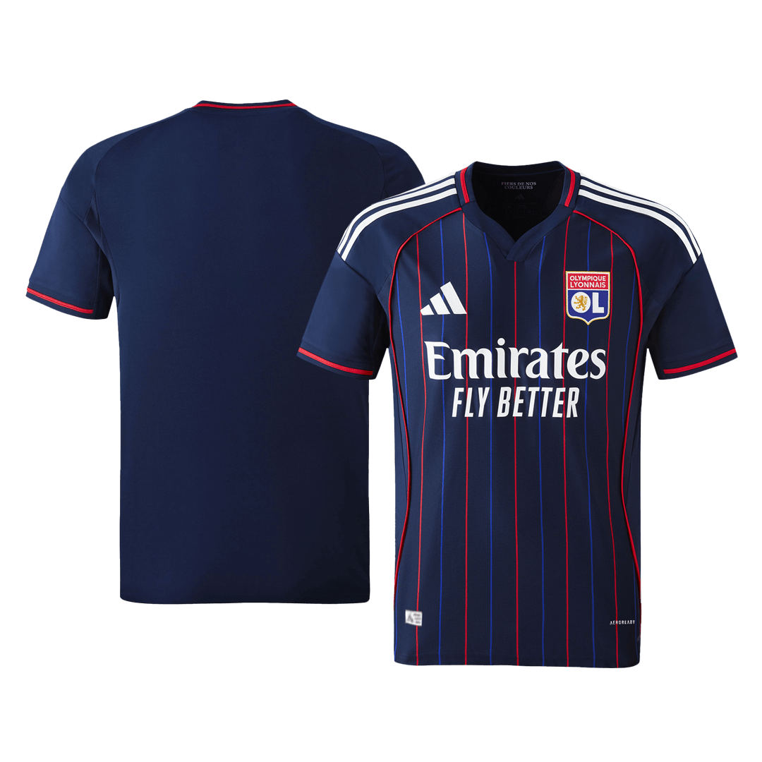 Men's Olympique Lyonnais 2025/26 Player Version Away Soccer Jersey - Slim Fit