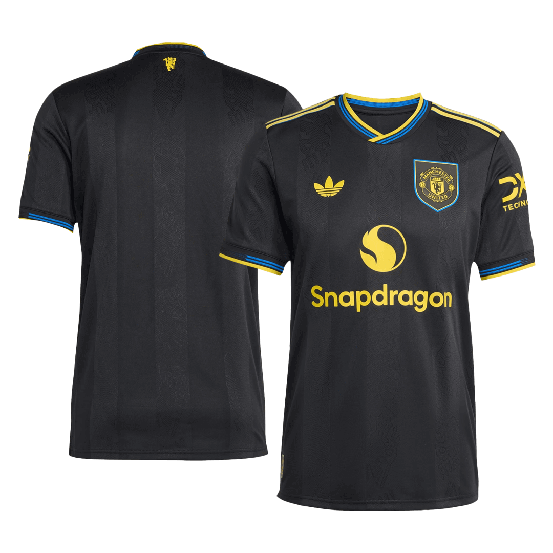 Men's Manchester United 2025/26 Player Version Third Away Soccer Jersey - Slim Fit