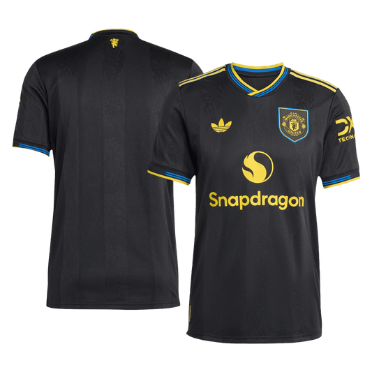 Men's Manchester United 2025/26 Player Version Third Away Soccer Jersey - Slim Fit