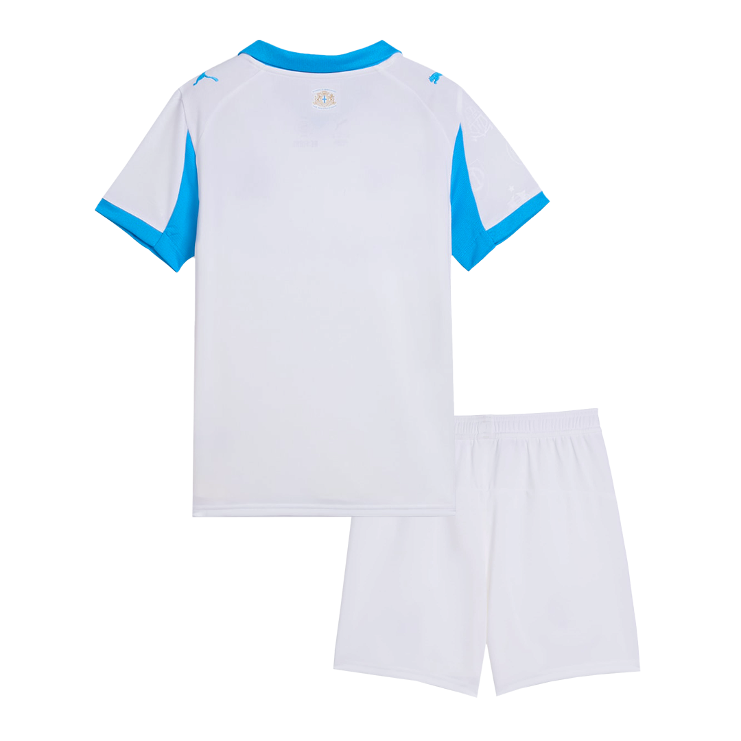 Kid's Marseille 2025/26 Home Soccer Jersey Kit