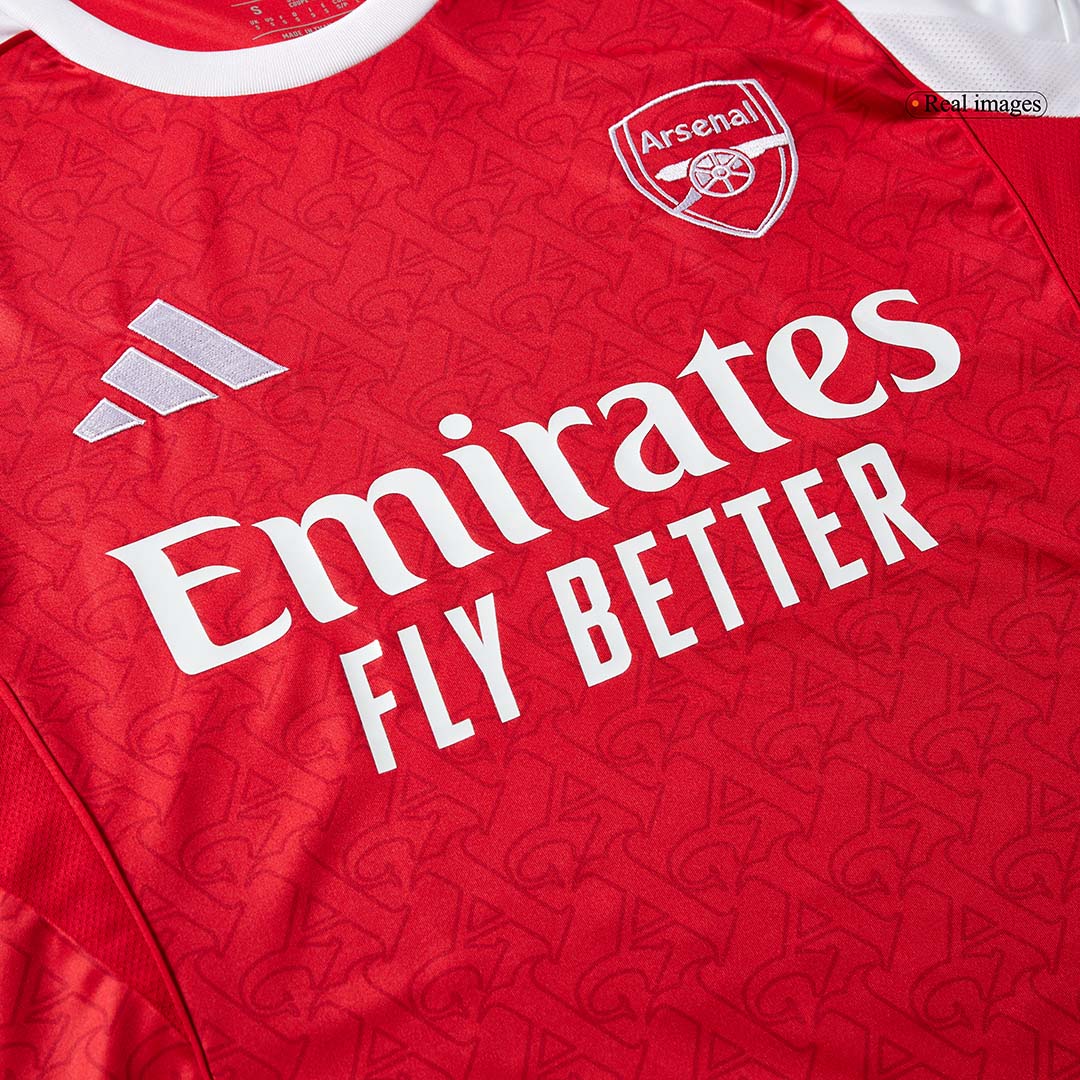 Men's Arsenal 2025/26 Home Long Sleeve Soccer Jersey