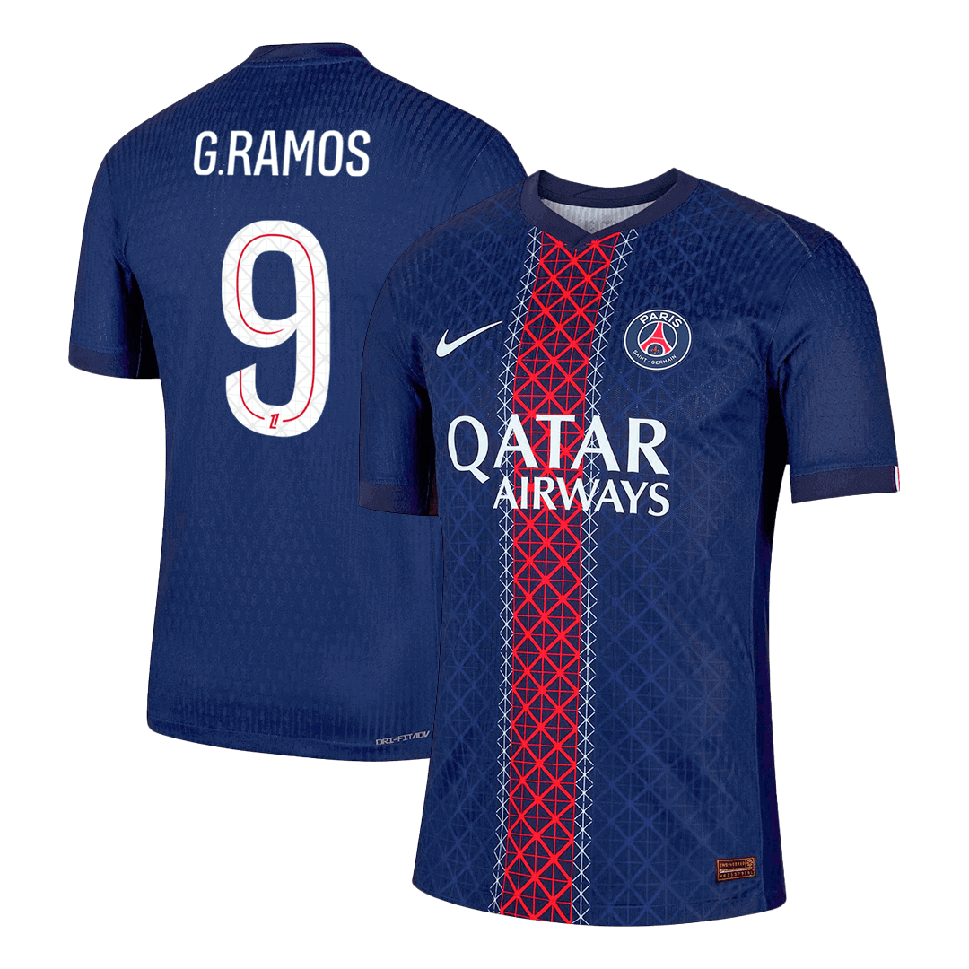 G.RAMOS #9 Men's PSG 2025/26 Player Version Home Soccer Jersey - Slim Fit