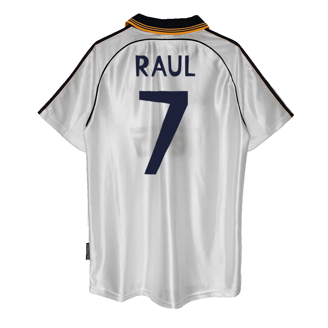 Retro RAUL #7 Men's Real Madrid 1999/00 Home Soccer Jersey