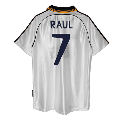 Retro RAUL #7 Men's Real Madrid 1999/00 Home Soccer Jersey
