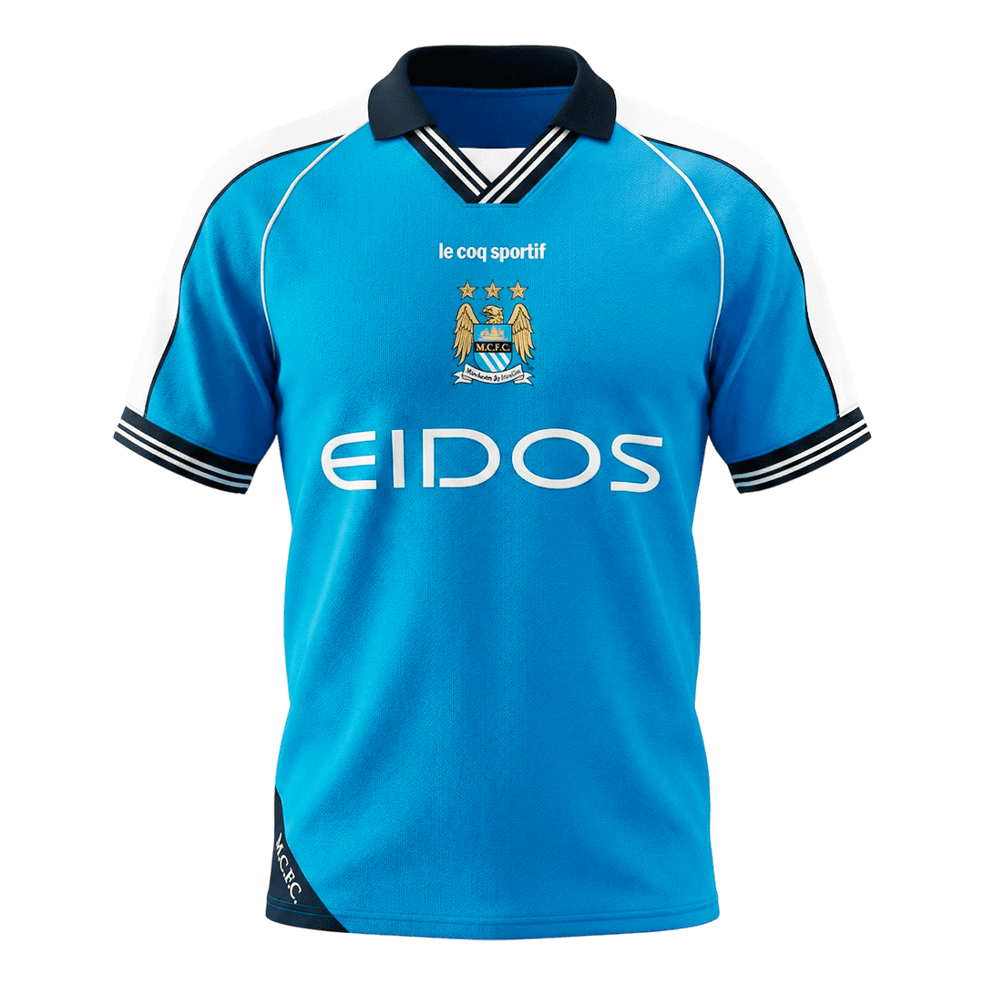 Retro Men's Manchester City 1999/01 Home Soccer Jersey