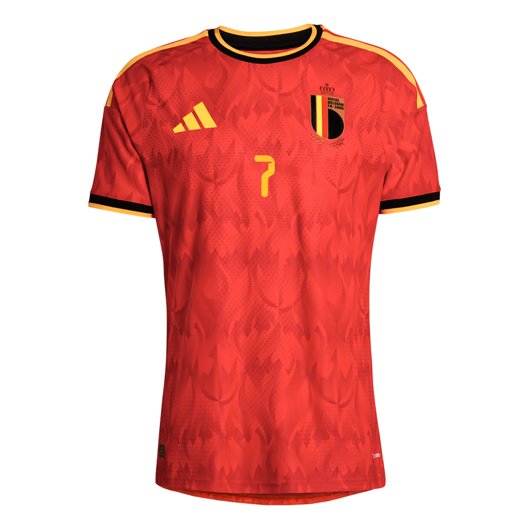 DE BRUYNE #7 Men's Belgium World Cup 2026 Player Version Home Soccer Jersey - Slim Fit