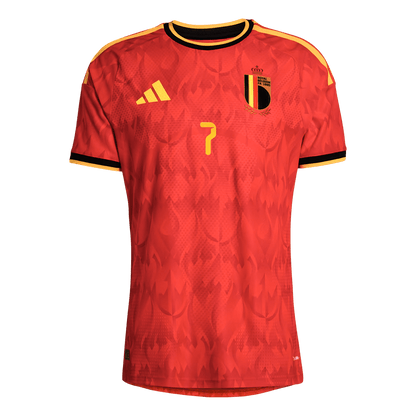 DE BRUYNE #7 Men's Belgium World Cup 2026 Player Version Home Soccer Jersey - Slim Fit