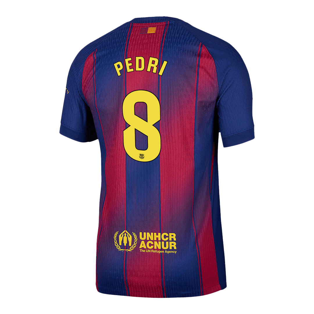 PEDRI #8 Men's Barcelona 2025/26 Player Version Home Soccer Jersey - Slim Fit