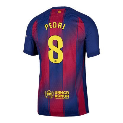 PEDRI #8 Men's Barcelona 2025/26 Player Version Home Soccer Jersey - Slim Fit
