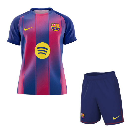 Men's Barcelona 2025/26 Home Soccer Jersey Kit [PREMIUM]