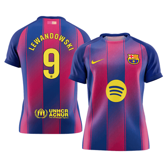 LEWANDOWSKI #9 Men's Barcelona 2025/26 Home Soccer Jersey [PREMIUM]